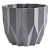 Геометрия кашпо 0,8л d13см h16см серый 1/27 (ФлораПласт)