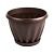Знатный горшок с поддоном 2л d18см h15см шоколадный 1/28 (ФлораПласт)