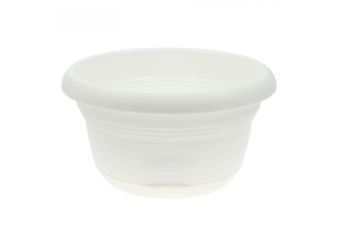 00009820_Миска кашпо 2л d20 белый с поддоном (Флор