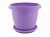 Топрак кашпо с поддоном 1,8л d17 h14 сиреневый (Ангора) 1/40