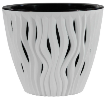 00034348_Вдохновение кашпо 2,25л d17 h17 белый_чер