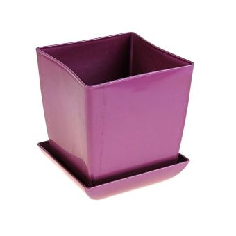 00008394_Горшок для цветов с поддоном 1,5л d130 h130 МегаПласт