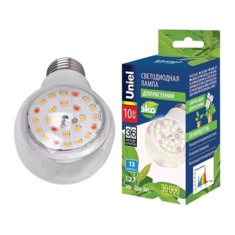 ЦБ-00018628_Лампа светодиодная для растений LED-A60-10W прозрачная арт.UL-00007404 (ПрЭн) 2