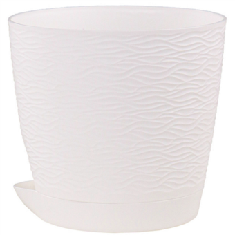 00033351_Блюз кашпо с поддоном 1,2л d14 h13см белы