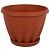 Знатный горшок с поддоном 1л d14см h11см терракот 1/72 (ФлораПласт)