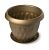 Розетта горшок с поддоном 4,9л d24,5 h19,2 см С128 золотой 1/10 Мартика