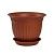 Виноград кашпо с поддоном 1,6л d19 h15 терракот 1/10 (ТехПласт)