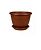 Флора горшок с поддоном 2,6л d20 h14 терракот 1/30 (ТехПласт)