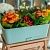 Ящик балконный Прованс с поддоном 6л длина 40см высота17см ширина13см ментоловый 1/10 (ТехПласт)