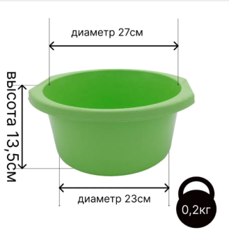 Таз 7л круглый (МегаПласт) 110