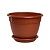 Антик горшок с поддоном 3,6л d22 h16 терракот 1/35 (ТехПласт)