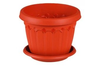 00019767_Флавия кашпо 3л d215 h165 терракот (Флора