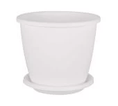 Афина горшок с поддоном 3л d19,5 h17,5 белый М6541 1/24 Альтернатива
