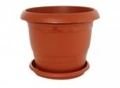 Топрак кашпо с поддоном 3л d20 h16,5 терракот (Ангора) 1/40