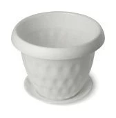 Розетта горшок с поддоном 2,8л d20 h15,9 см С127 мрамор 1/14 Мартика