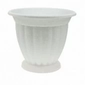 Гречинка кашпо на ножке 2л d20 h17 белый (ФлораПласт)