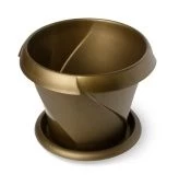 Флориана горшок с поддоном 0,7л d13,5 h10 C384 золотой 1/30 Мартика