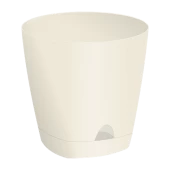 Амстердам горшок c прикорневым поливом 2,5л d17 h 16,5 сливочный (ФлораПласт)