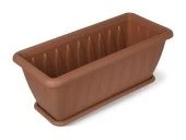 Фелиция ящик для растений с поддоном длина 40см высота16,4см ширина 18,3 см С185 терракот 1/9