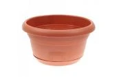 Миска кашпо 5л d30 терракот с поддоном (ФлораПласт)