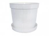 Классик кашпо с поддоном 4л d20 h16,5 мрамор (Ангора) 1/40