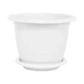 Виола горшок с поддоном 2л d19 h14,5 белый М1335 1/20 Альтернатива