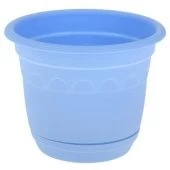 Колывань горшок с поддоном 3,7л d22 h17,7см С94 голубой 1/12 Мартика