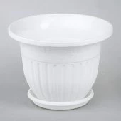 Лозанна горшок с поддоном 17л d41 h30,5 белый М1612 1/10 Альтернатива