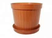 Классик кашпо с поддоном 4л d20 h16,5 терракот (Ангора) 1/40