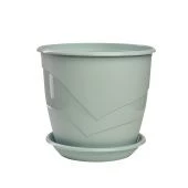 Венеция горшок с поддоном 5,5л d23 h20,5 мята 1/12 (ТехПласт)