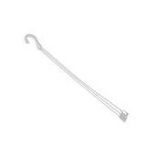 Усы пластик 48см белые длинные (Ф) 1/10