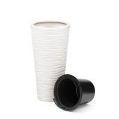 Оазис кашпо 63л со вставкой 13л d393 h775мм белый М8081 1/2 Альтернатива