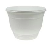 Цегла кашпо с поддоном d15 белый 1л (ФлораПласт)