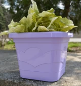 Валенсия квадрат горшок с поддоном 2,9л d19 h15 лаванда 1/14 (ТехПласт)