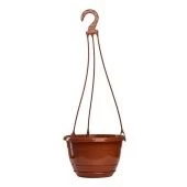 Глория кашпо подвесное с поддоном 2л d19 h13,5 терракот 1/25 (ТехПласт)
