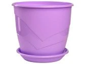 Венеция фиалочница горшок с поддоном 0,75л d12 h10,5 лаванда 1/10/60 (ТехПласт)
