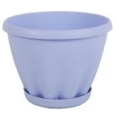 Знатный горшок с поддоном 3,9л d22,5см h17см сиреневый 1/16 (ФлораПласт)