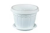 Флавия кашпо 1л d140 h105 белый (ФлораГрупп)