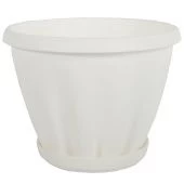 Знатный горшок с поддоном 3,9л d22,5см h17см мрамор 1/16 (ФлораПласт)