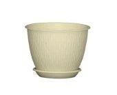 Корсика горшок с поддоном 1,8л d17 h13 ваниль 1/27 (ТехПласт)