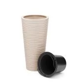 Оазис кашпо 43л со вставкой 10л светло бежевый М8080 1/2 Альтернатива